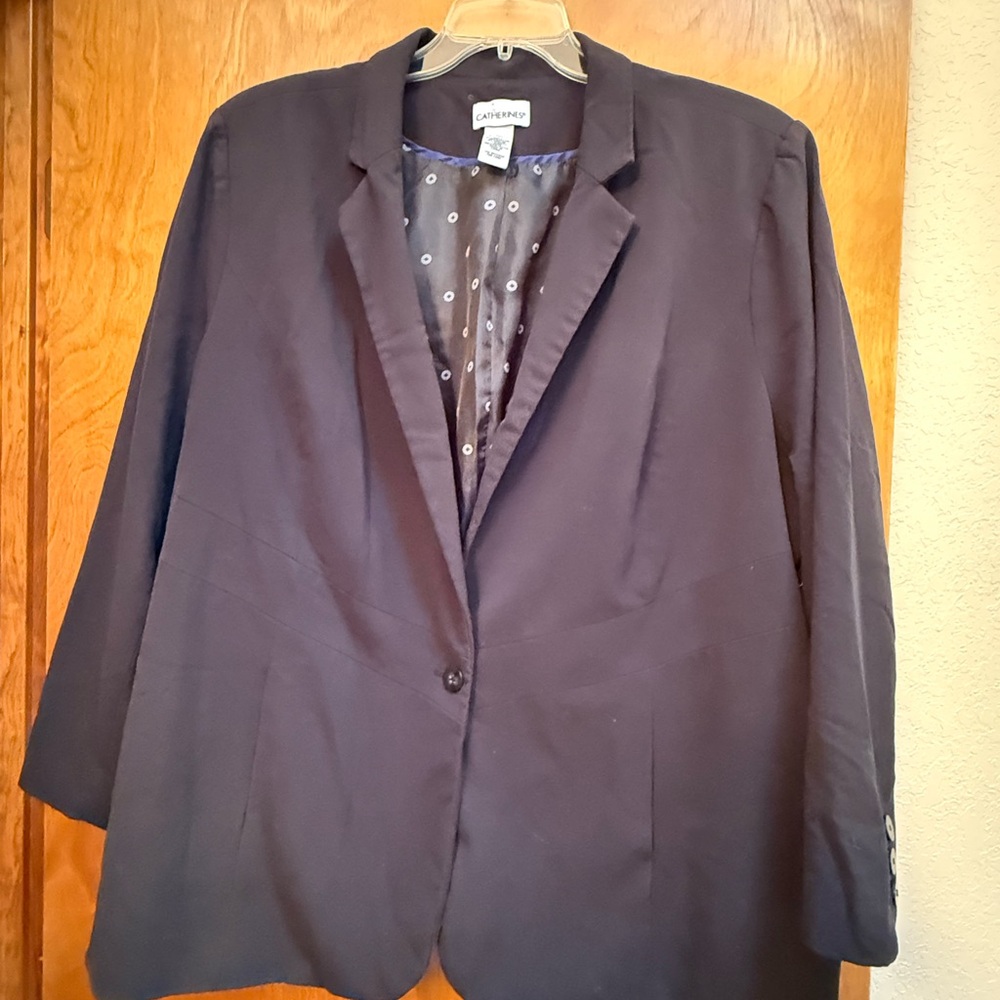 Catherines Black Blazer with Blue Trim